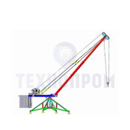 Кран разборный стреловой поворотный КРСП-0,5, г/п 0,5т, Н=50м