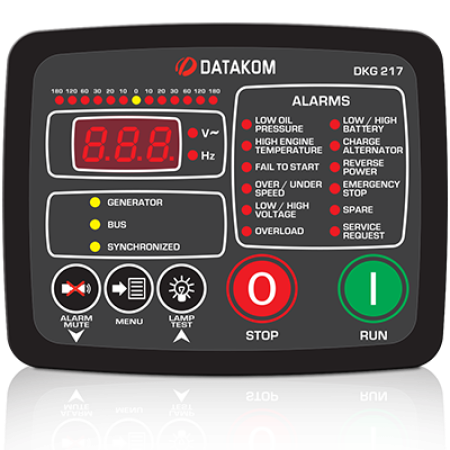 Ручной и удаленный запуск с синхроскопом и реле синхронизации DKG-217 Datakom